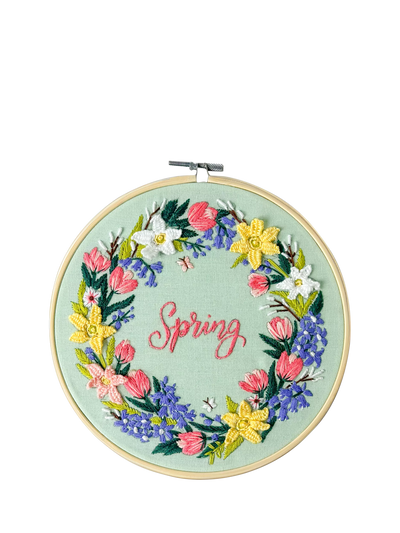 John Lewis MakeBox & Co Spring Floral Embroidery Kit- Buy online at McGrocer