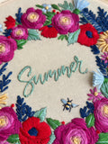 MakeBox & Co Summer Flowers embroidery kit 20cm, UK version