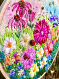 Rowandean Garden Party embroidery kit with beads and sequins (British brand)
