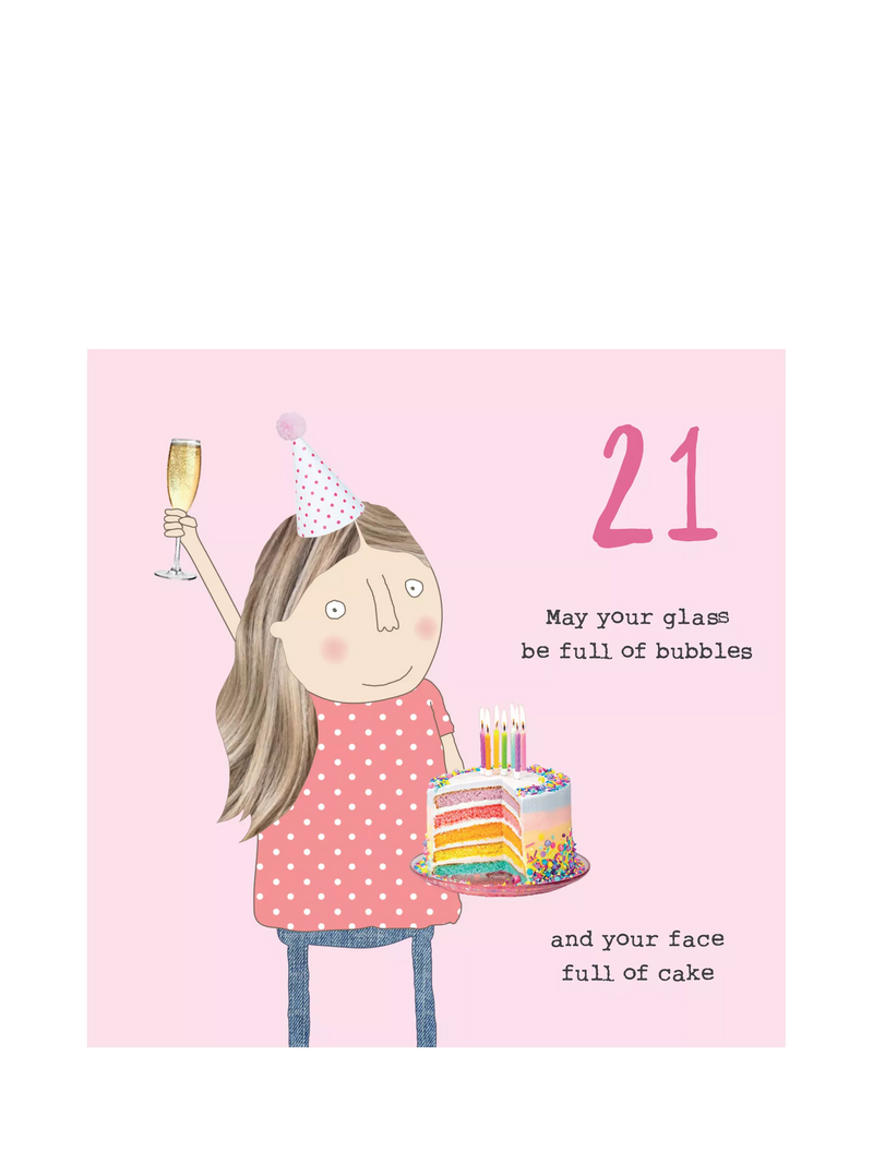 Rosie Made A Thing 21st birthday card, UK version