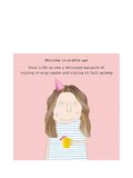 Rosie Made A Thing humorous middle age birthday card, imported from the UK