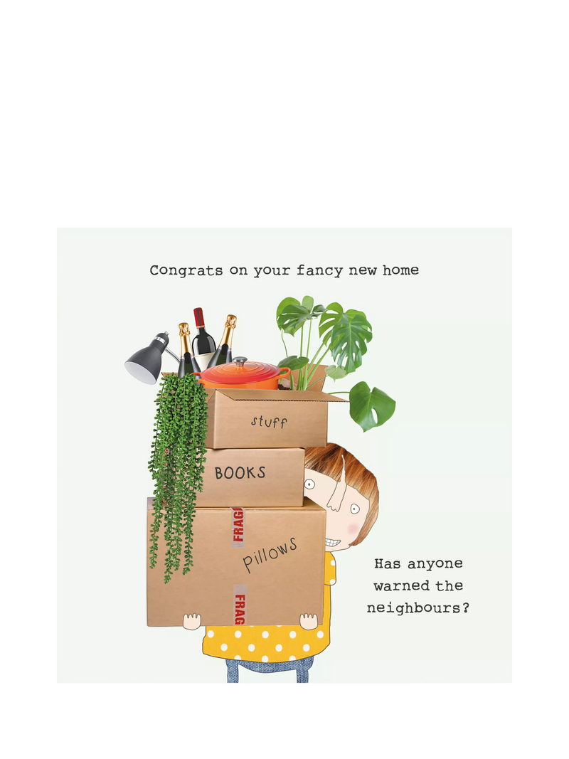 Rosie Made A Thing new home greeting card with grey envelope - British product