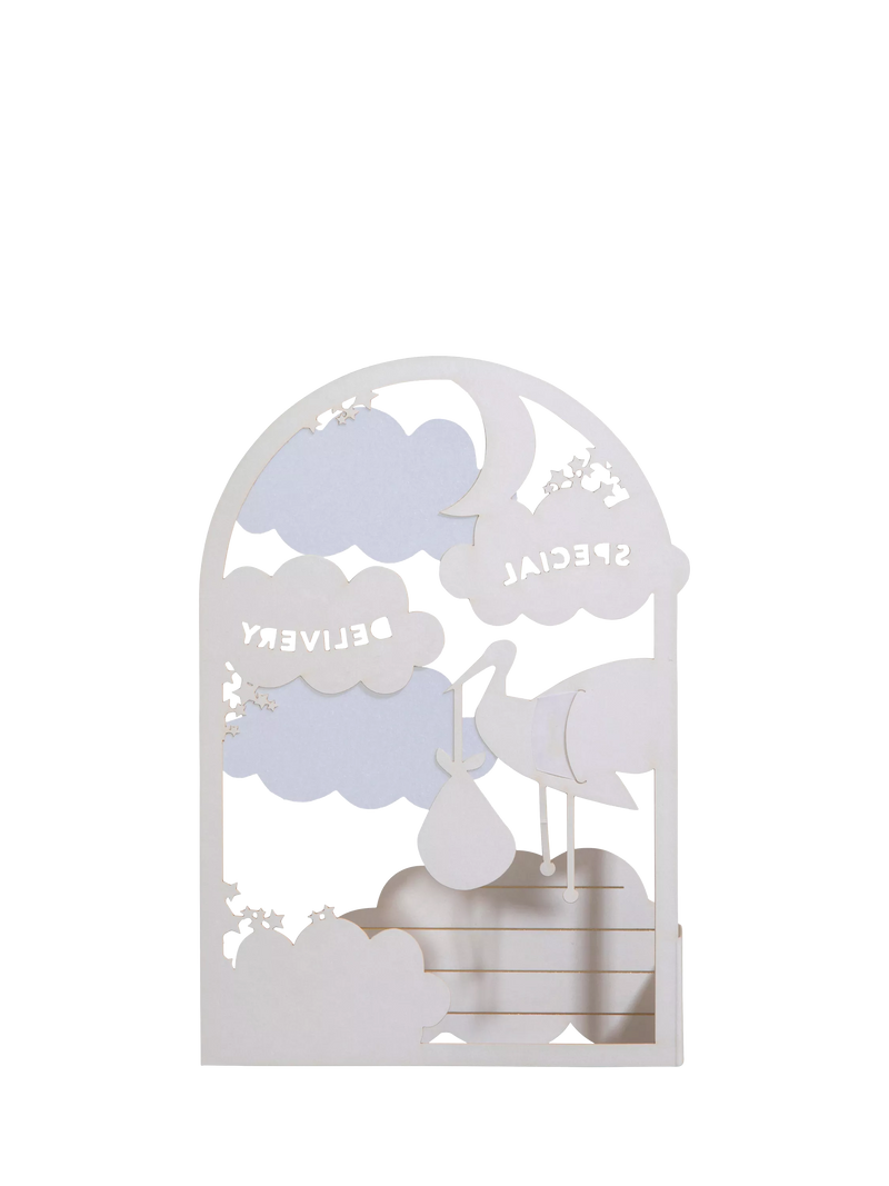 Hallmark 3D pop-up new baby card with stork design (British brand)