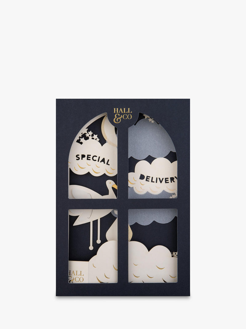 Hallmark 3D pop-up new baby card with stork design (British brand)