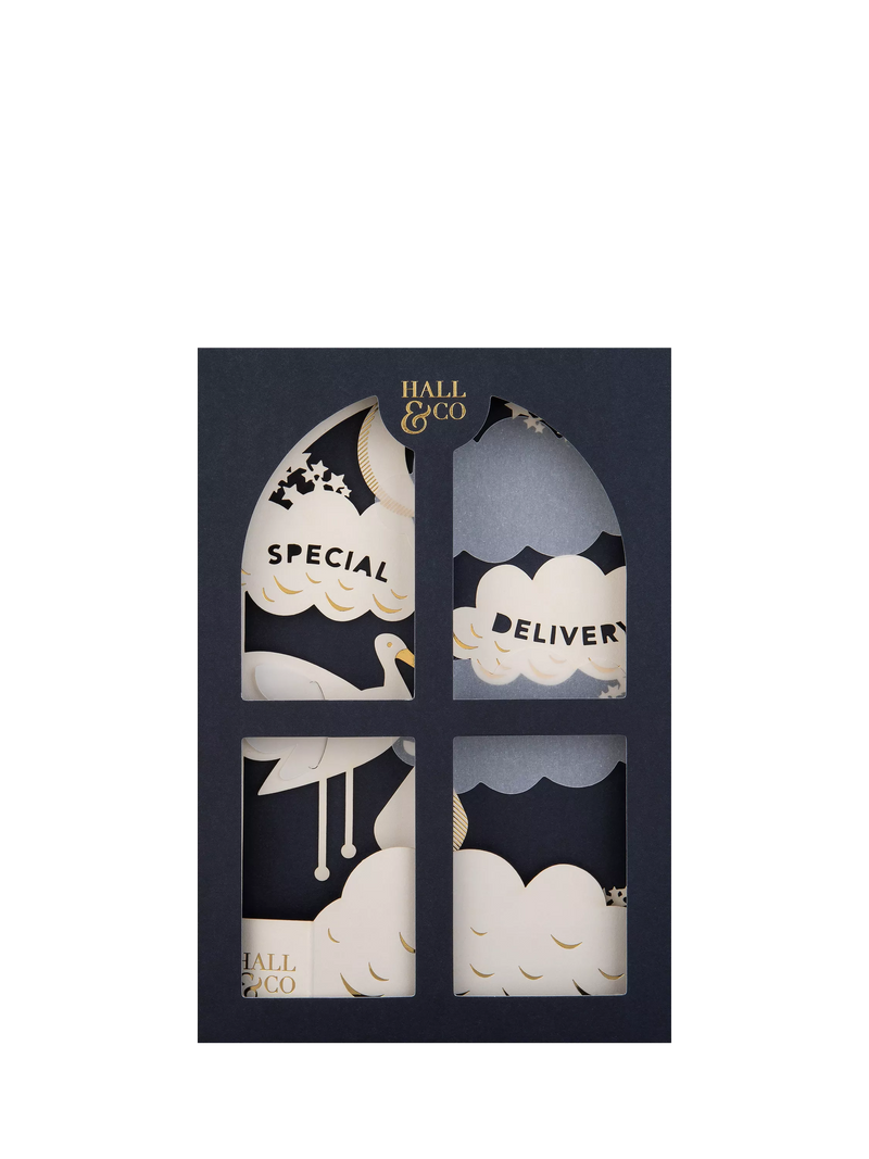 Hallmark 3D pop-up new baby card with stork design (British brand)