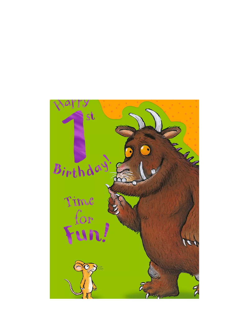 Hallmark Gruffalo 1st birthday card with yellow envelope - British product
