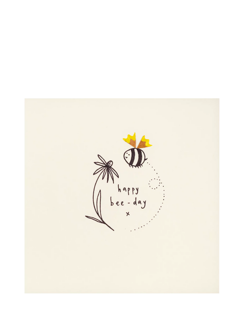 Ruth Jackson Bee-Day birthday card blank inside (British brand)