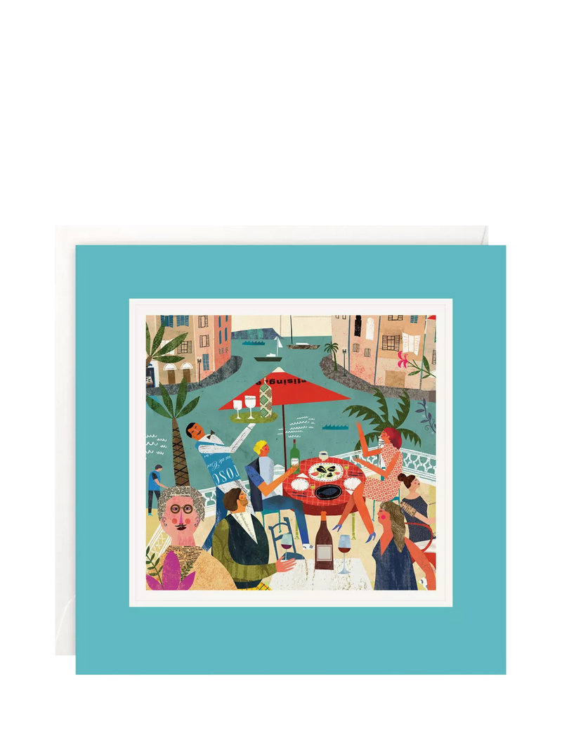 James Ellis Stevens The Restaurant greeting card 155mm - British product