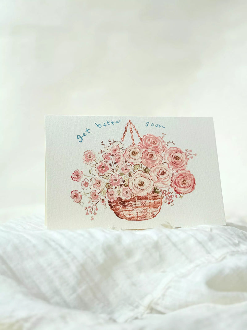 Sophie Amelia Creates get well card with envelope, imported from the UK