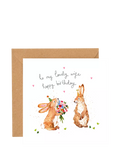 Louise Mulgrew Designs bunnies birthday card - British product