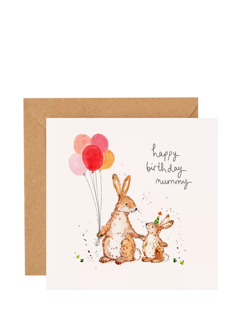 Louise Mulgrew Designs birthday card Bunnies Mummy, imported from the UK