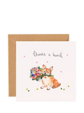 Louise Mulgrew corgi thank you card blank inside - British product