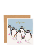 Louise Mulgrew Designs Party Time Penguins birthday card (British brand)