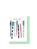 Stop the Clock Design new job card blank inside green envelope, UK version
