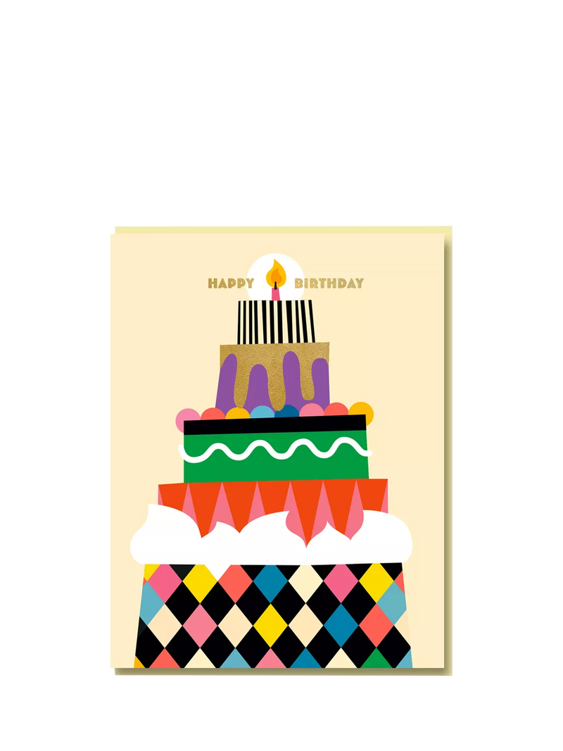 Nineteen Seventy Three cake tower birthday card (British brand)