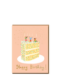 Nineteen Seventy Three confetti cake birthday card, imported from the UK