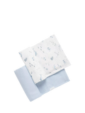 Purebaby muslin wrap set pale blue nautical pack of 2 (British brand)