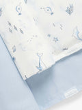 Purebaby muslin wrap set pale blue nautical pack of 2 (British brand)