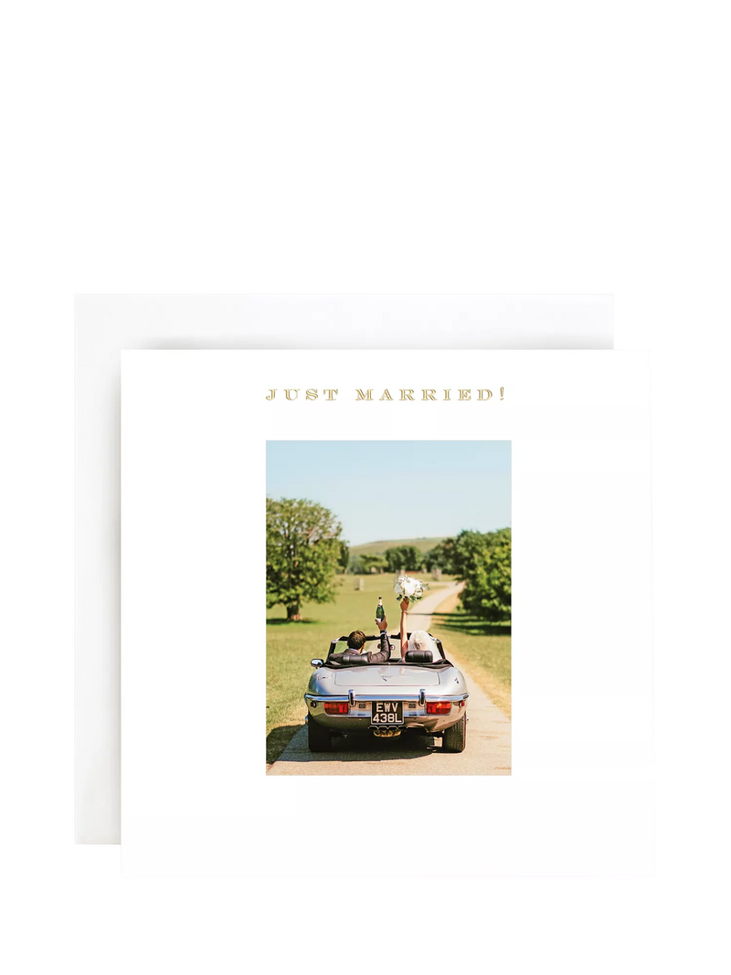 Susan O'Hanlon Just Married wedding card (British brand)