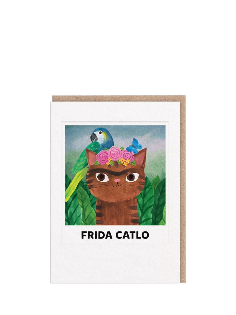 Ohh Deer Frida Catlo blank greeting card (British brand)