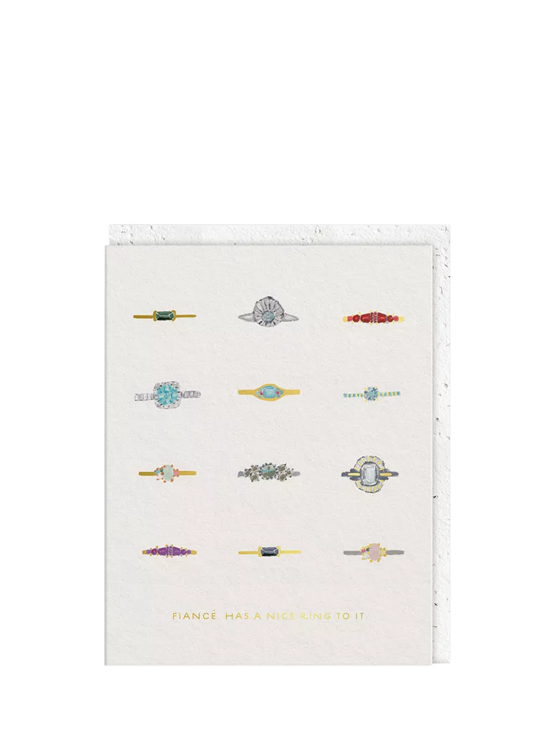 Ohh Deer foil engagement card, imported from the UK
