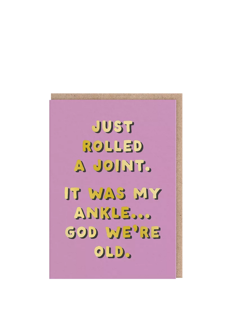 Ohh Deer rolled joint blank greeting card, UK version