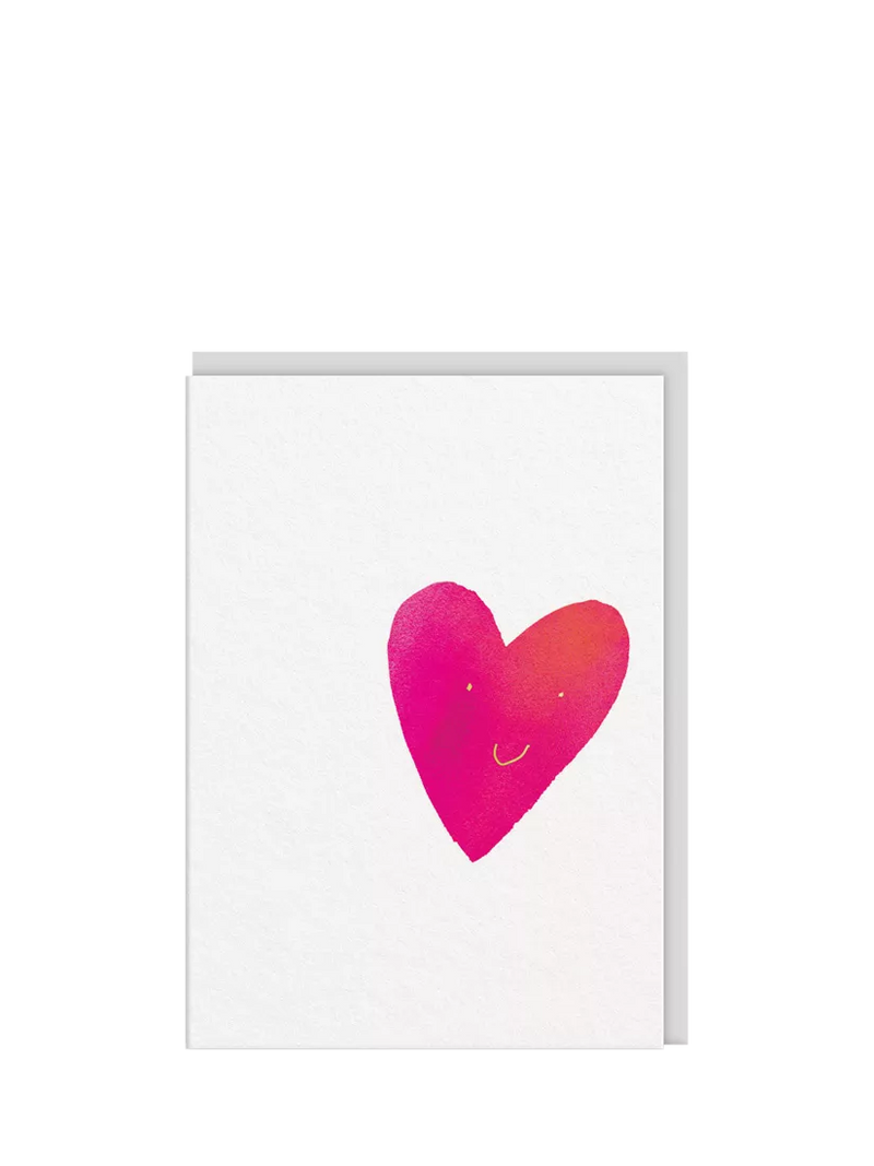 Ohh Deer birthday card simple heart smile design (British brand)