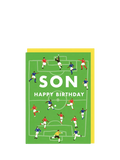Ohh Deer football birthday card for son, UK version