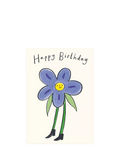 Kitty Kenda flower person birthday card - British product