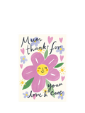 Kitty Kenda mum birthday card with flower design, UK version