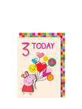 Tache Crafts Peppa Pig 3rd birthday card, imported from the UK