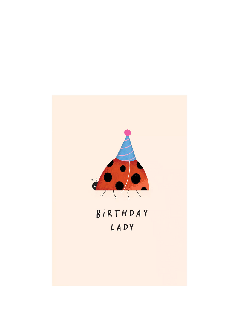 Studio Mads Ladybird birthday card, imported from the UK