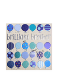 Wendy Jones Blackett birthday card for brother 130x130mm, imported from the UK