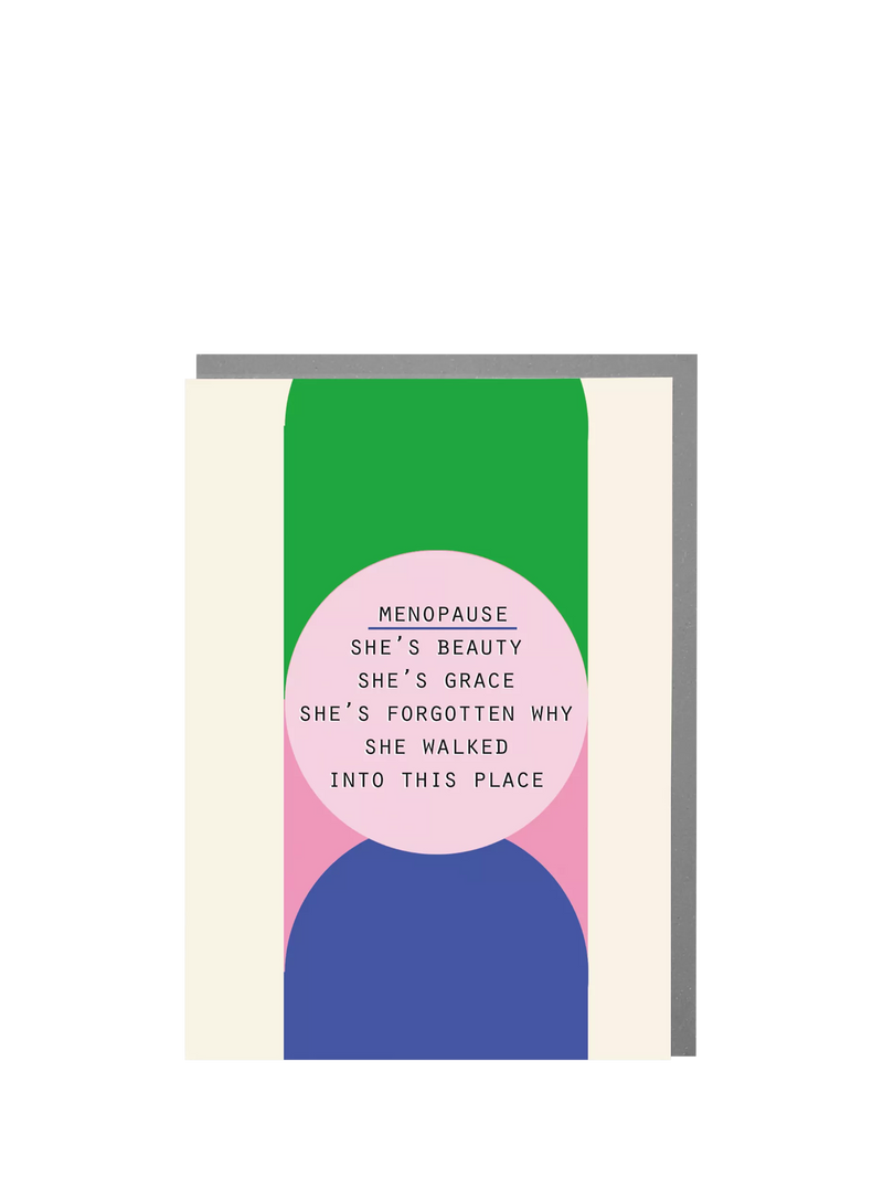 Lola Design menopause birthday card - British product