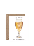 Western Sketch beer-themed birthday card, UK version