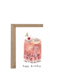 Western Sketch Old Fashioned birthday card (British brand)