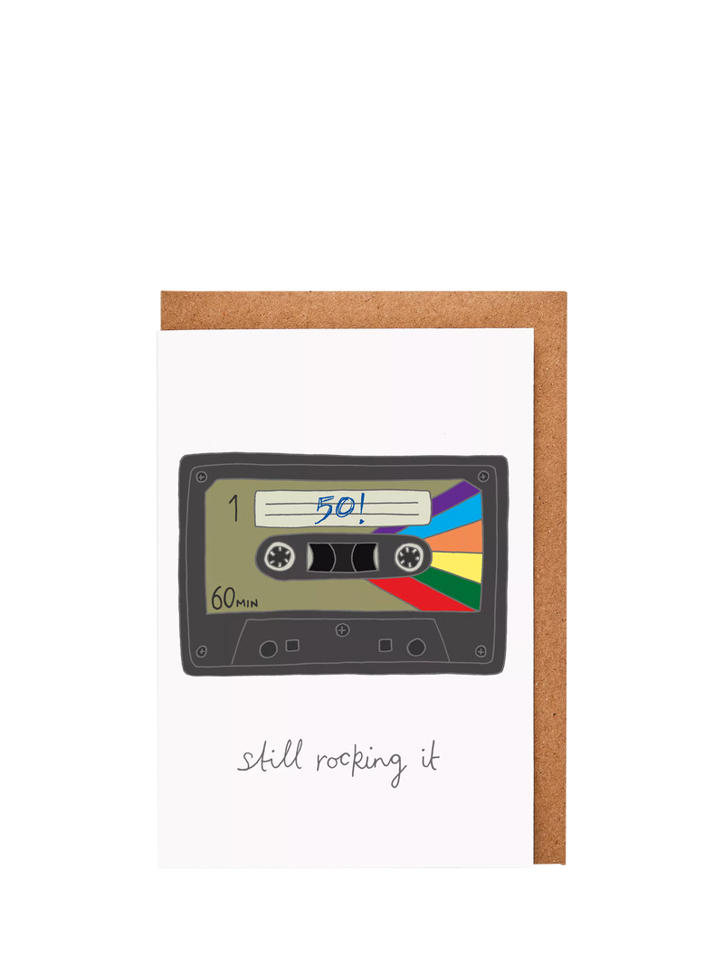 You've Got Pen On Your Face blank 50th birthday card, UK version