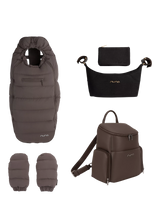 John Lewis Nuna Winter Stroller Set with Organiser and Essential Bag Accessories, Chestnut- Buy online at McGrocer