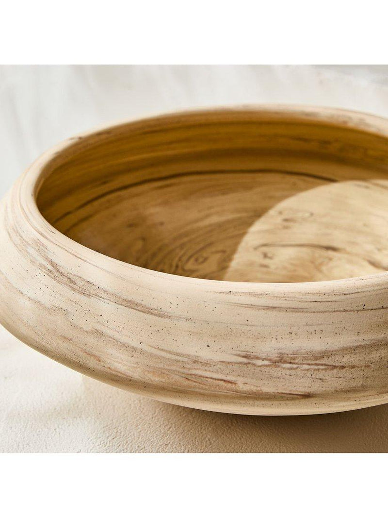 West Elm ceramic bowl marble effect 34cm (British brand)
