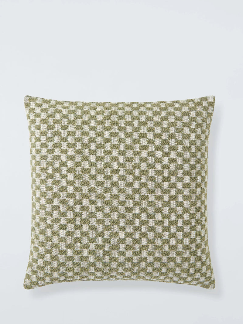 John Lewis woven check cushion 50x50cm - British product