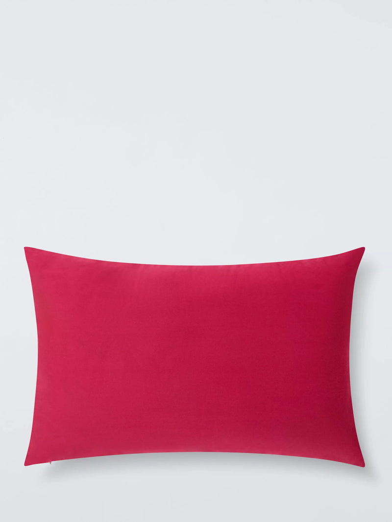 John Lewis polyester velvet cushion fuchsia 35x55cm - British product