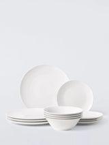 John Lewis John Lewis Eat Porcelain Dinnerware Set 12 Piece White- Buy online at McGrocer