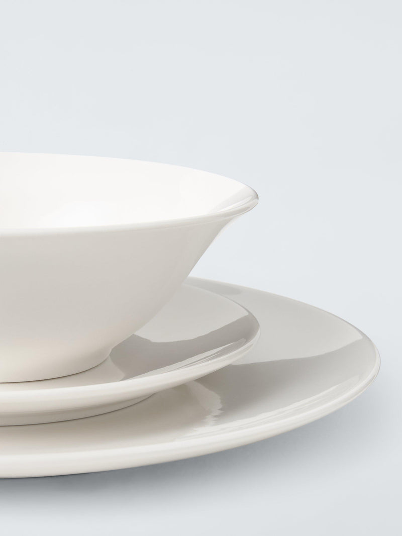 John Lewis 12 piece white porcelain dinnerware set, UK version