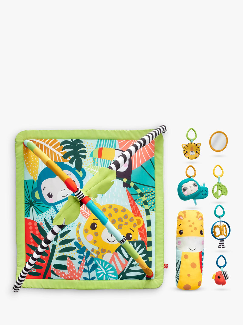Fisher-Price 3-in-1 Rainforest sensory gym baby activity toy (British brand)
