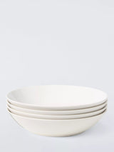 John Lewis John Lewis Eat Porcelain Pasta Bowls, Set of 4, 20.5cm, White- Buy online at McGrocer