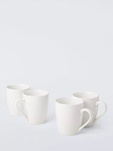 John Lewis John Lewis Eat Porcelain Mugs Set of 4 355ml White- Buy online at McGrocer
