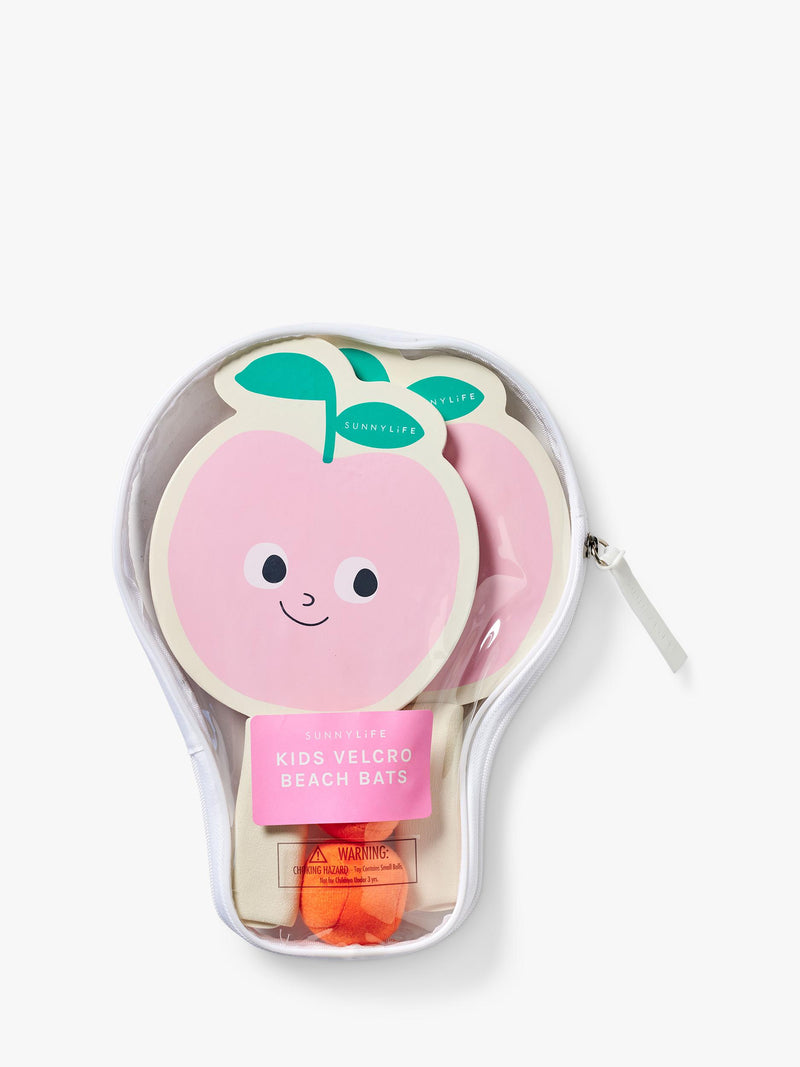 Sunnylife Poppy the Peach riptape beach bats set of 2, imported from the UK
