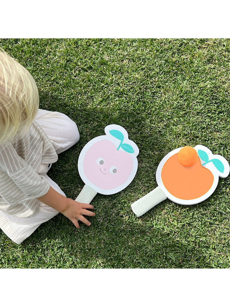 Sunnylife Poppy the Peach riptape beach bats set of 2, imported from the UK