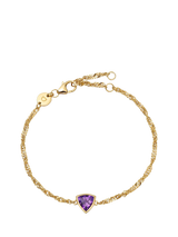 John Lewis Daisy London Birthstone Bracelet February Amethyst- Buy online at McGrocer
