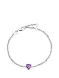Daisy London Birthstone Bracelet February Amethyst